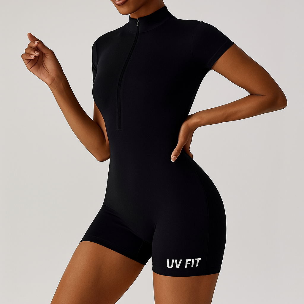 UV FIT Women’s Nude One-Piece Fitness Jumpsuit