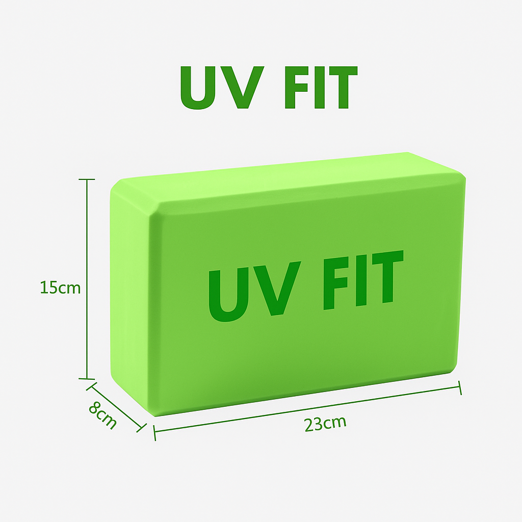 UV FIT Premium Yoga Block – Lightweight, Non-Slip & Supportive