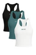 UV FIT 3-Piece Seamless Yoga Vest Set