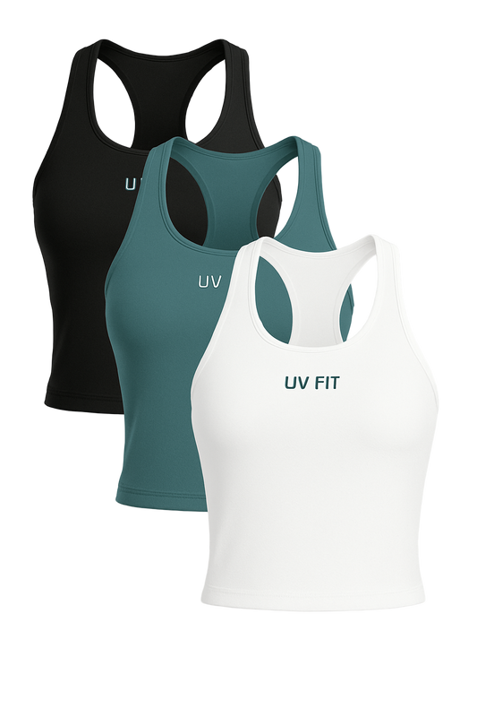 UV FIT 3-Piece Seamless Yoga Vest Set