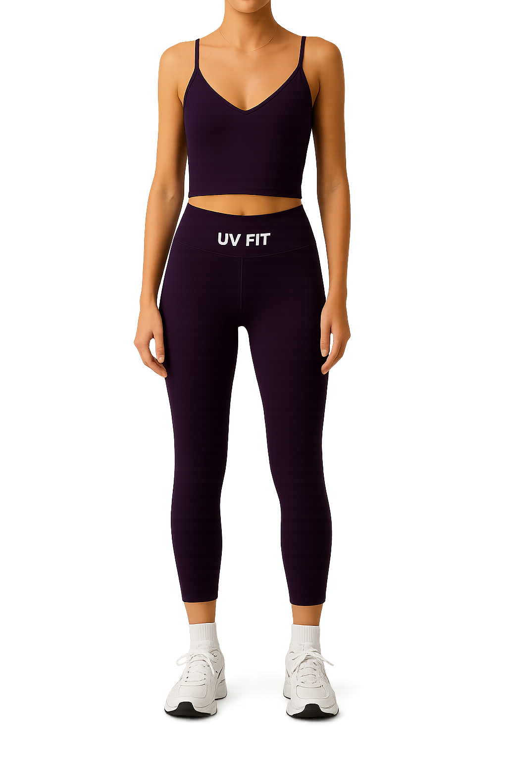 UV FIT Women’s Seamless Activewear Set – Crop Top & High-Waist Leggings