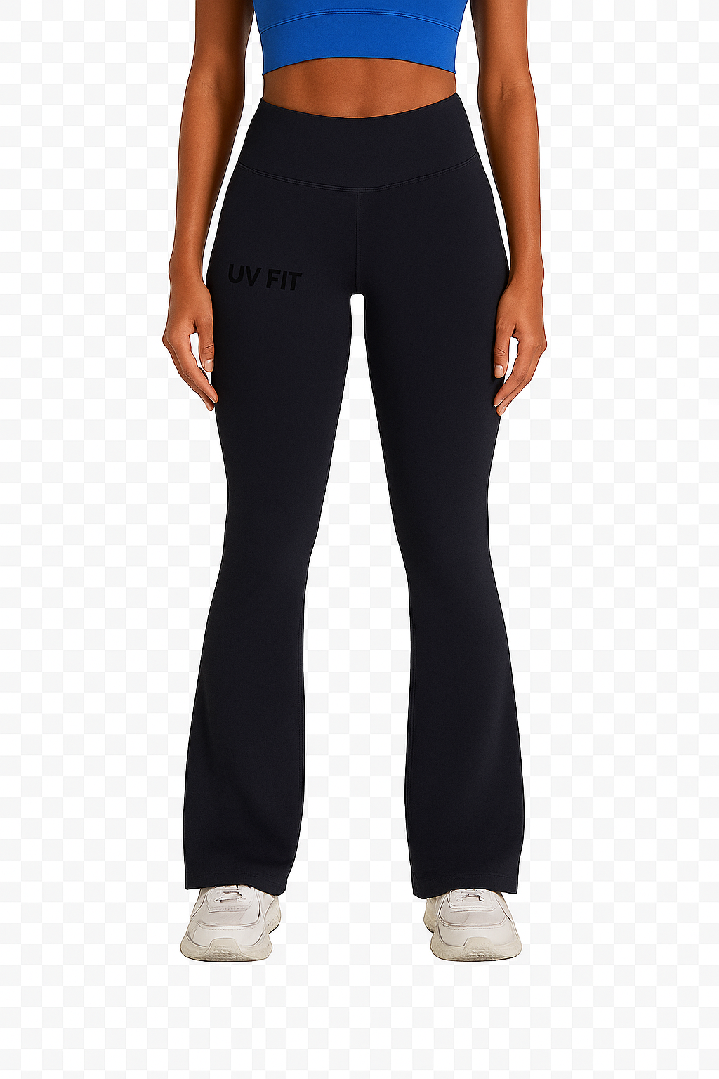 UV FIT High-Waisted Flared Black Leggings