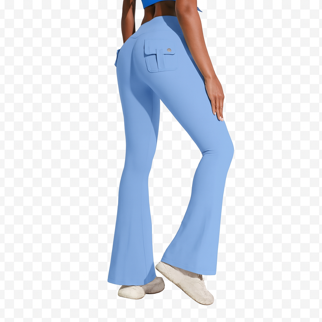 UV FIT High-Waisted Flared Black Leggings