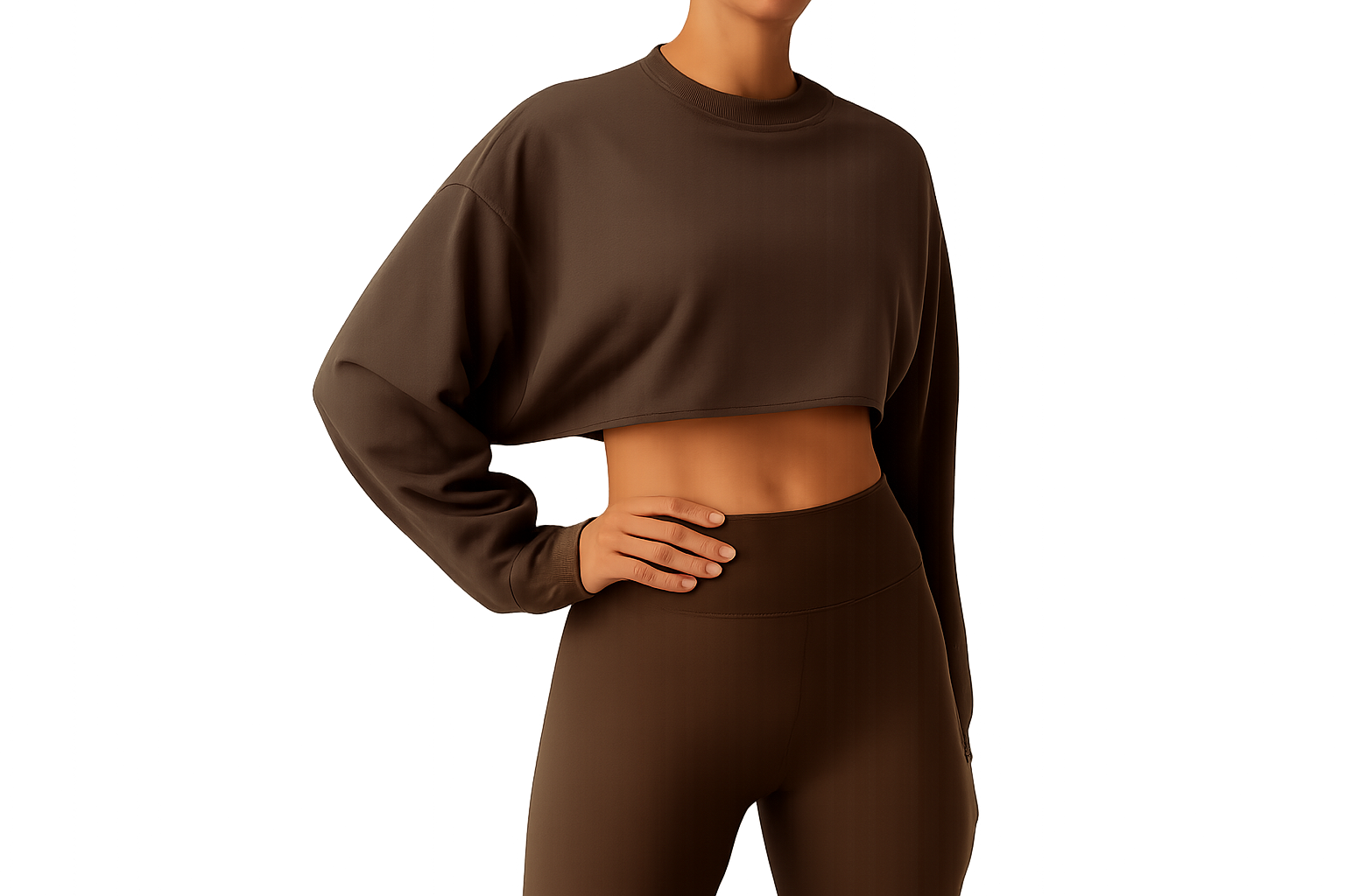 UV FIT Long-Sleeve Cropped Sweatshirt