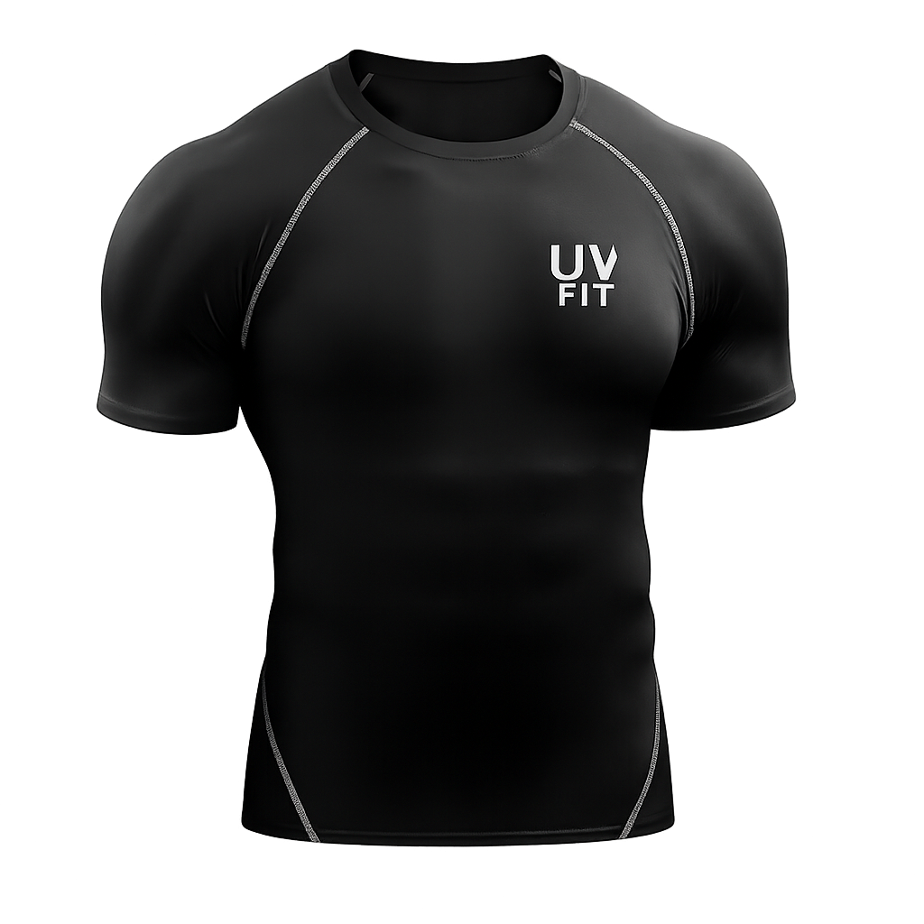 UV FIT 2025 Compression T-Shirt for Men – Quick-Dry Athletic Gym & Running Sportswear