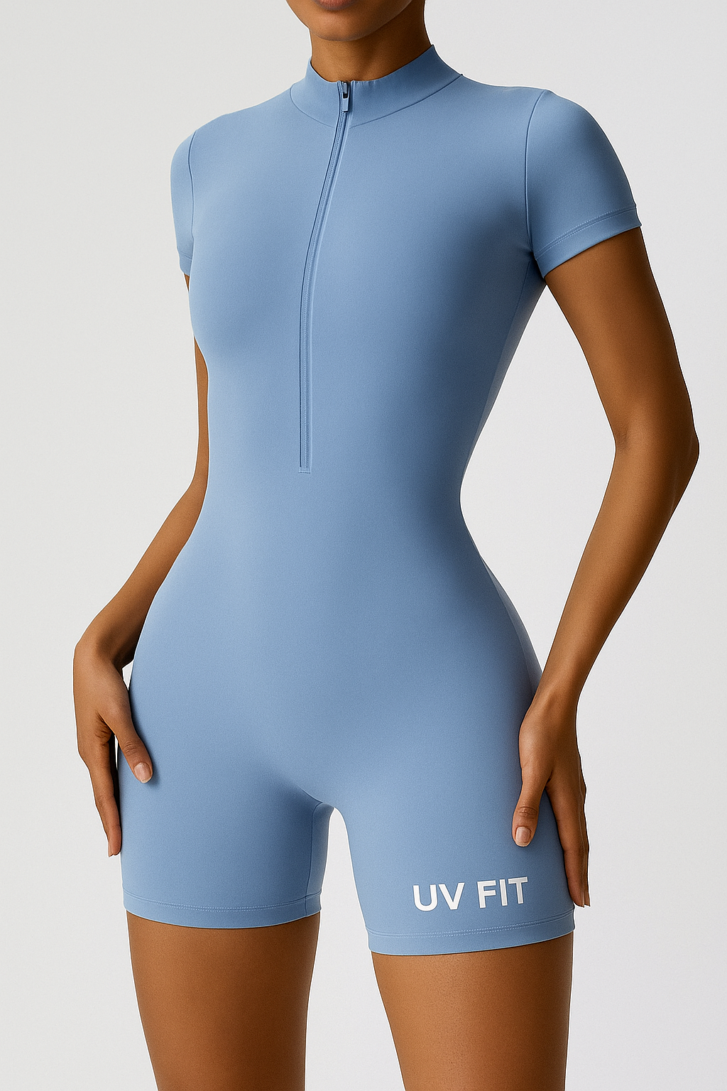 UV FIT Women’s Nude One-Piece Fitness Jumpsuit