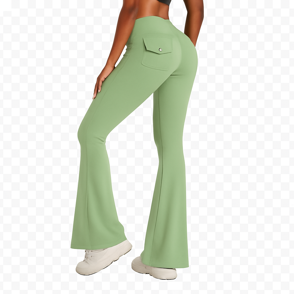 UV FIT High-Waisted Flared Black Leggings