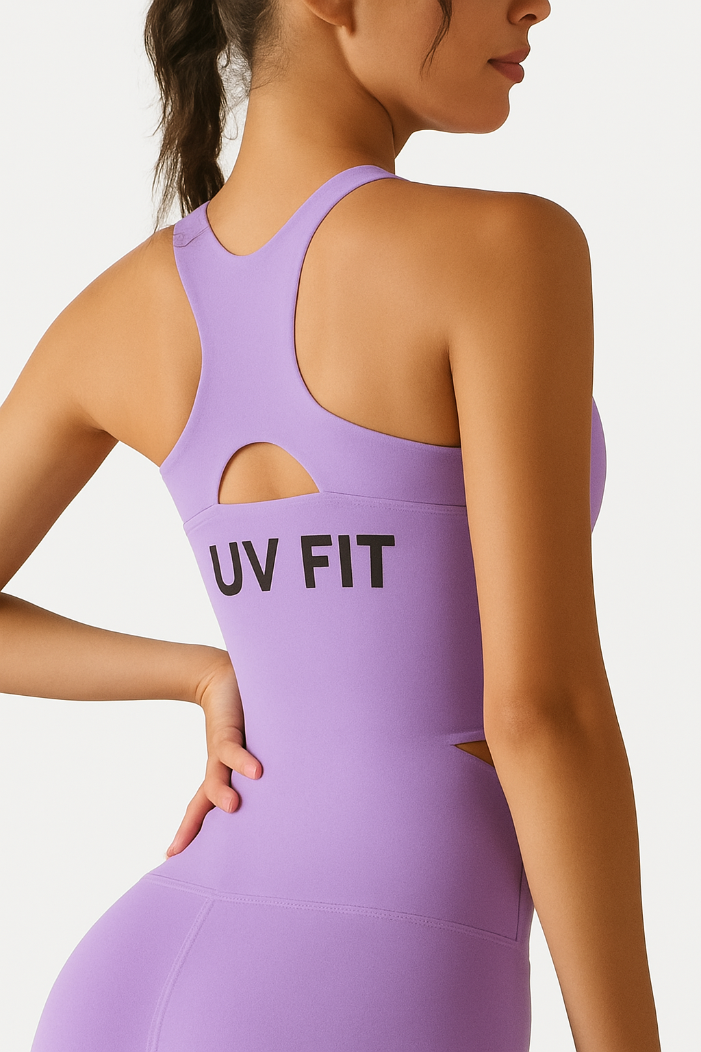 UV FIT Seamless Splice Long Sports Bra