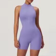 UV FIT Sleeveless Zip-Front Active Romper