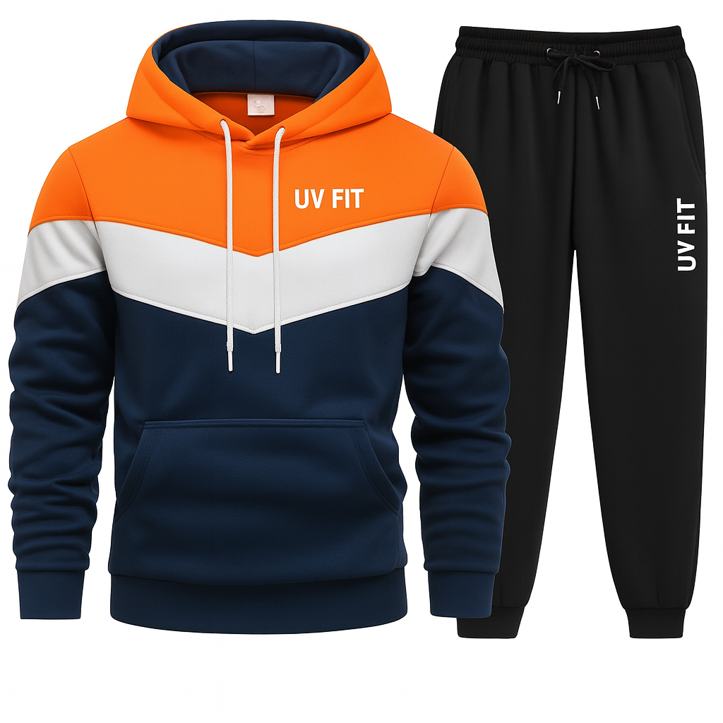 UV FIT Men's Casual Three-Tone Tracksuit