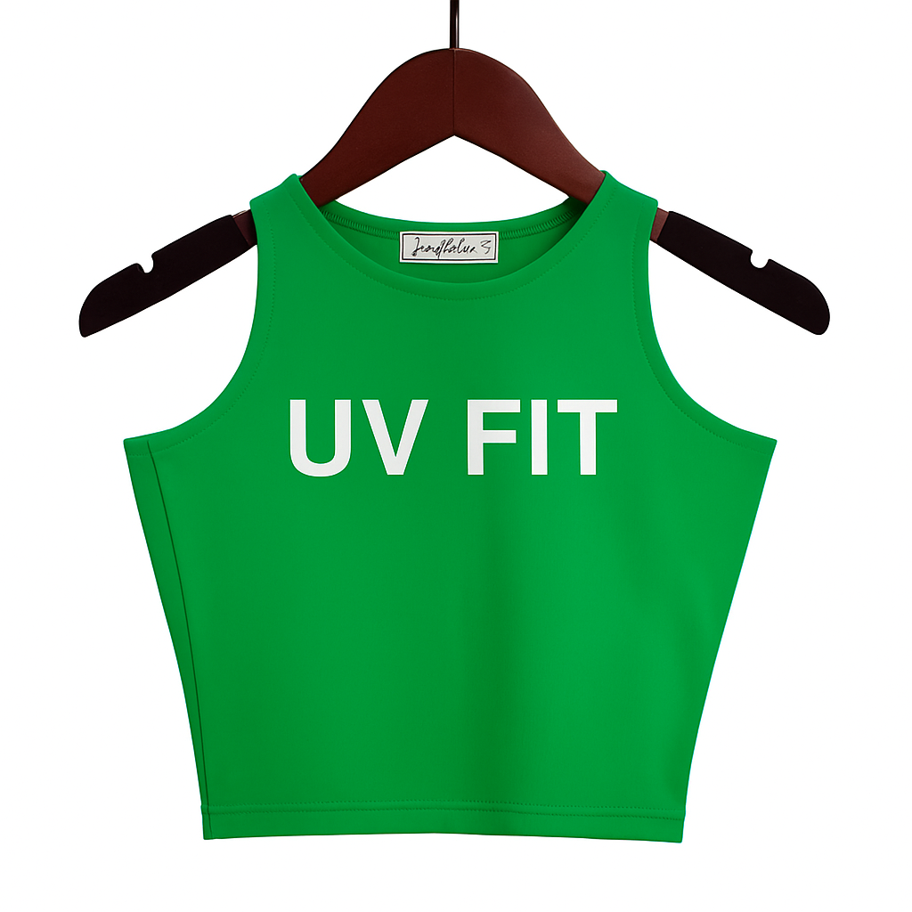 UV FIT 2025 New Women’s Cotton Crop Tank Top
