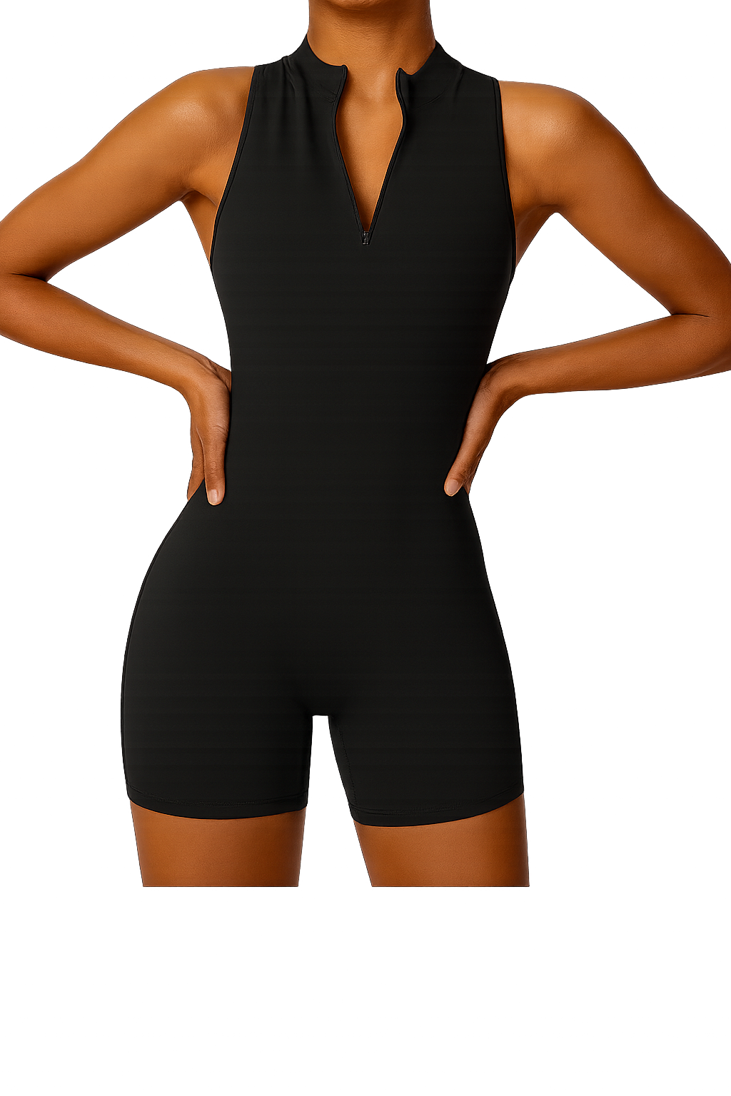 UV FIT Sleeveless Zip-Front Active Romper