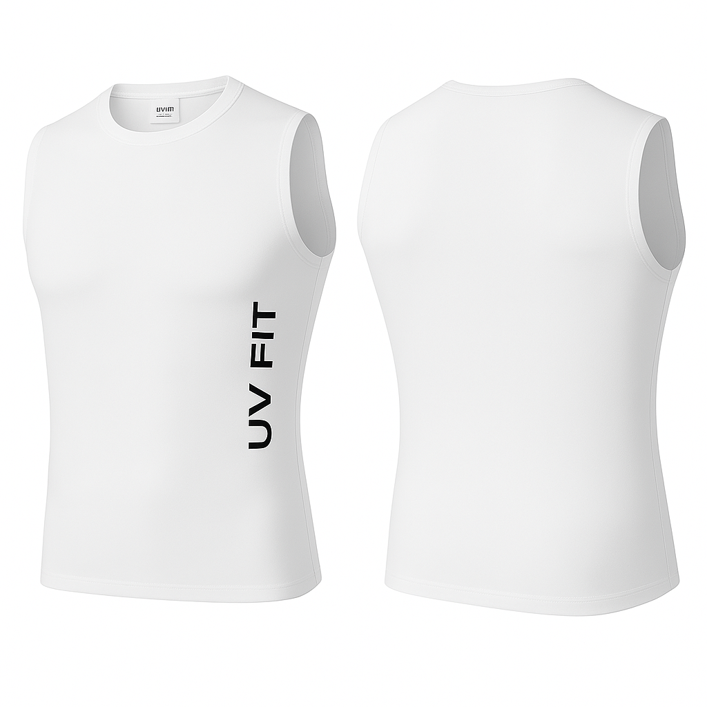UV Fit Men’s Quick-Dry Sleeveless Compression Tank Top – Breathable Training Jersey for Running, Gym & Fitness
