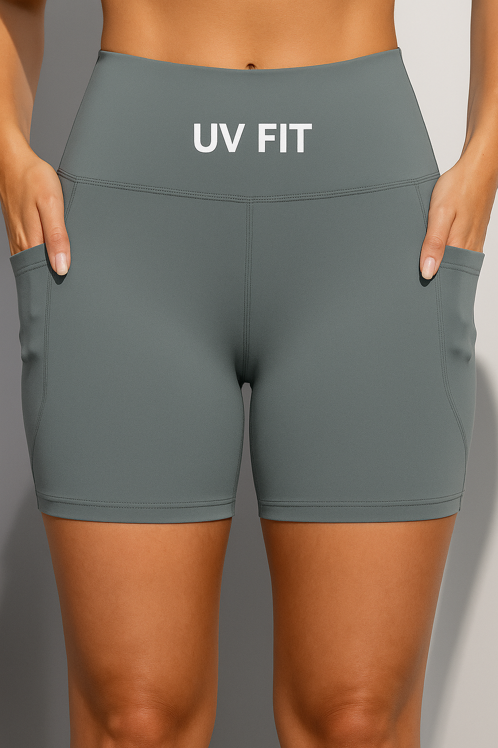 UV FIT Women’s High-Waist Yoga Shorts with Pockets