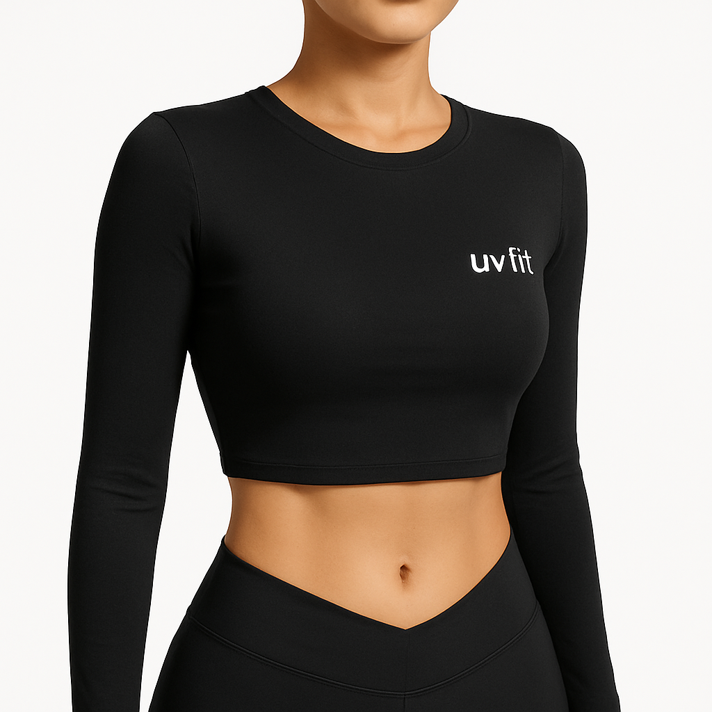 Women’s Long-Sleeve Sports Crop Top