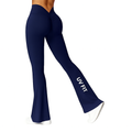 UV FIT V-Back High-Waist Push Up Leggings – Micro Flare Gym Pants