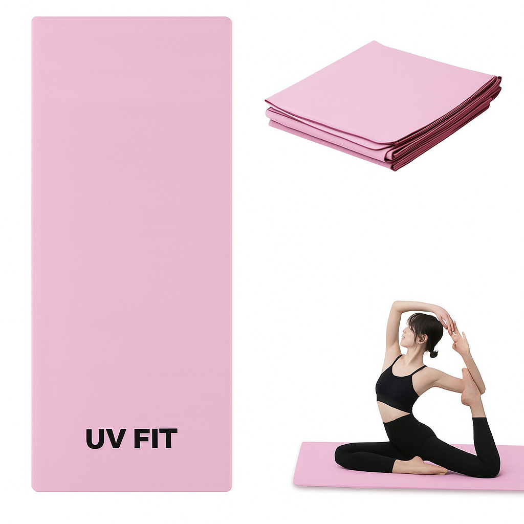 UV FIT Pink Foldable Yoga Mat