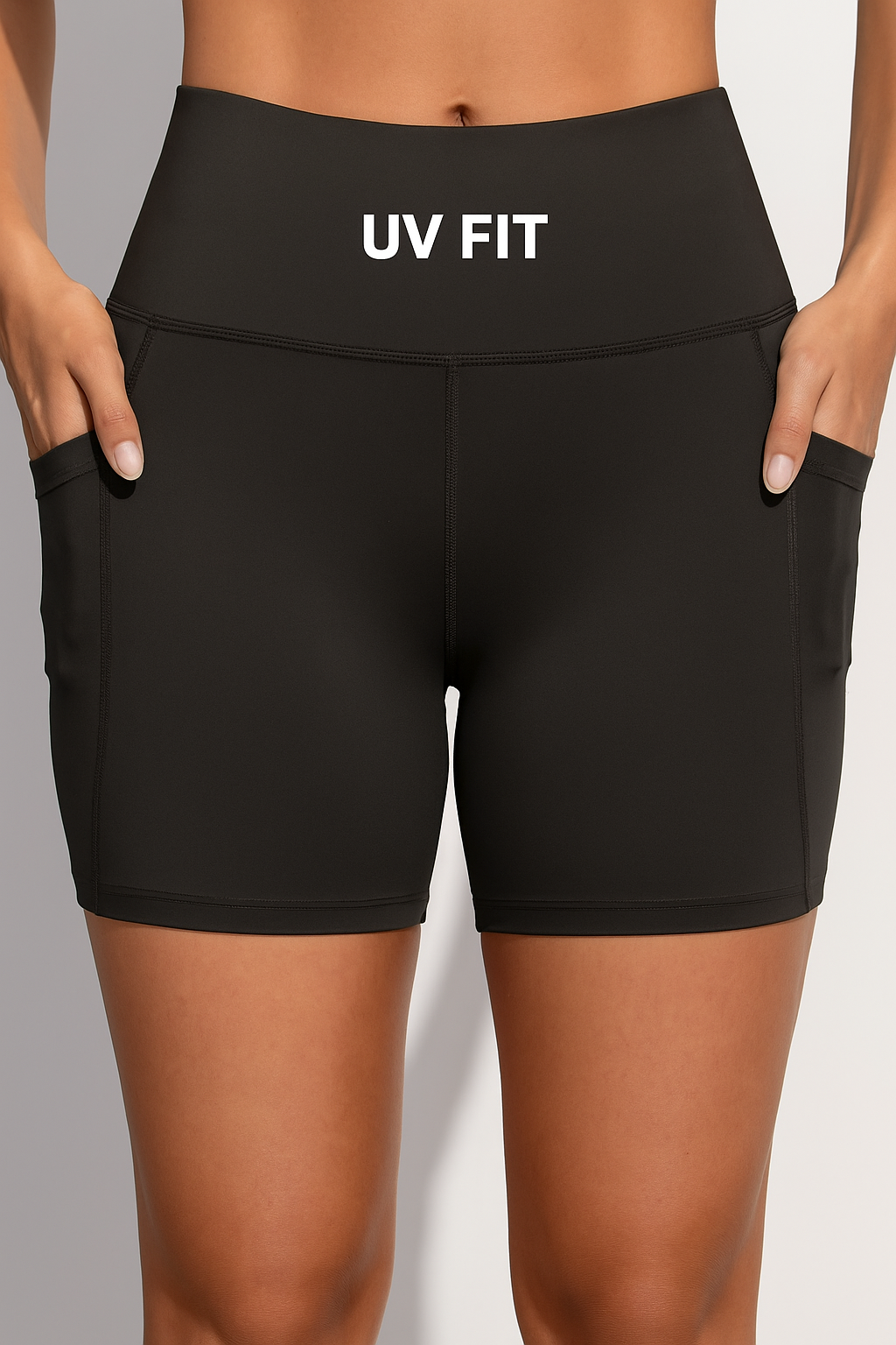 UV FIT Women’s High-Waist Yoga Shorts with Pockets
