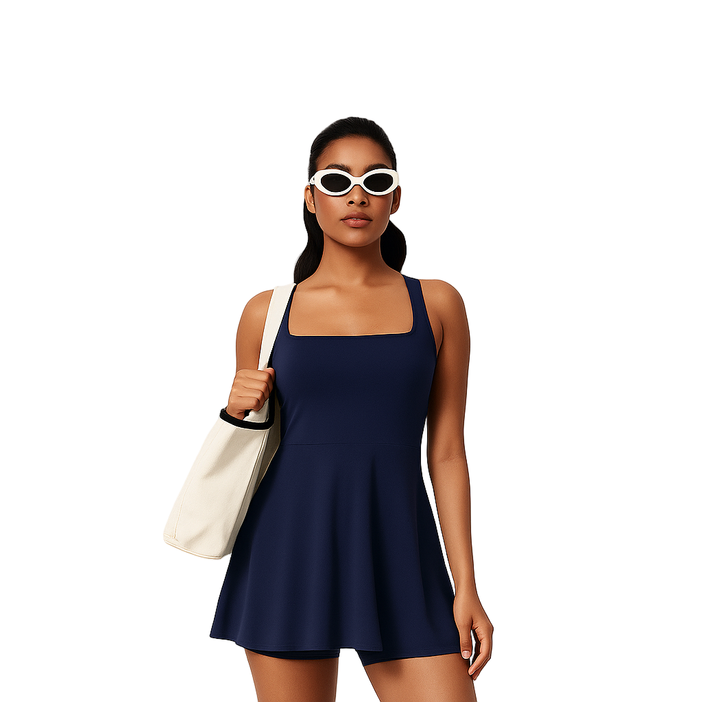 UV FIT Yoga Set  Sports Dress with Anti-Glare Leggings