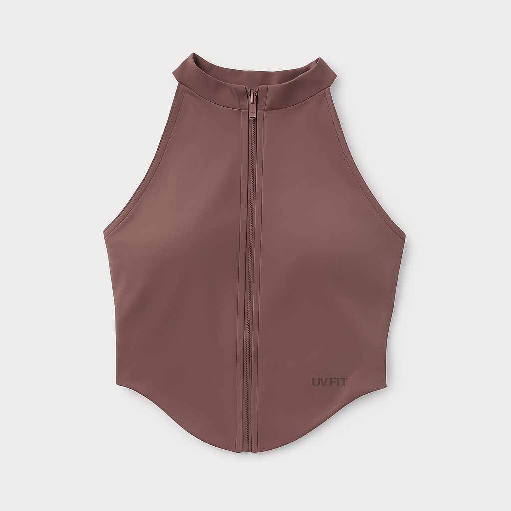 UV FIT Women’s Slim Zipper Yoga Vest