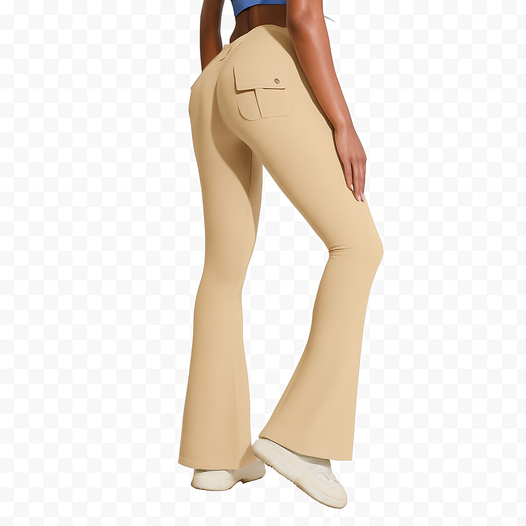 UV FIT High-Waisted Flared Black Leggings